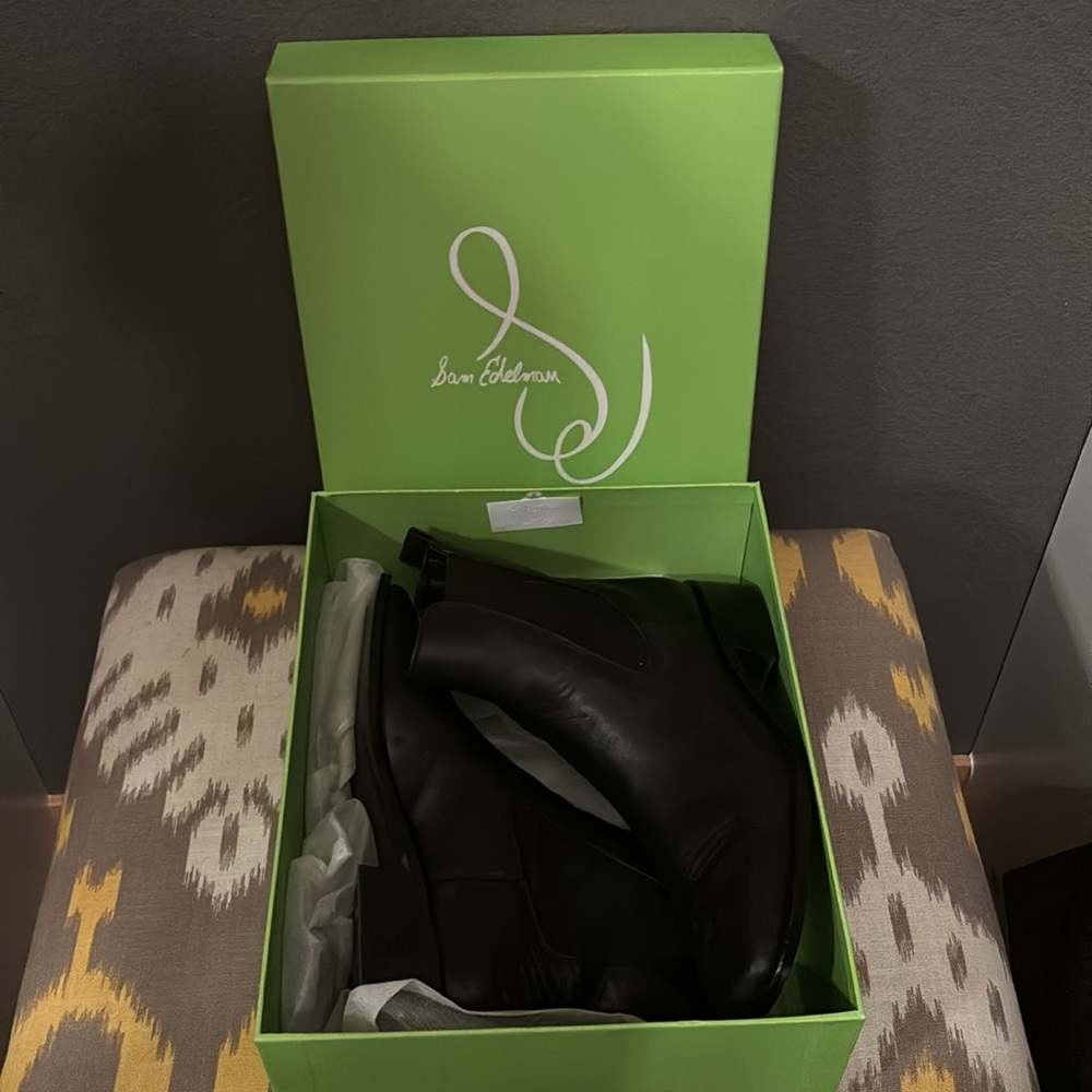 Sam Edelman Thelma Black Leather boots